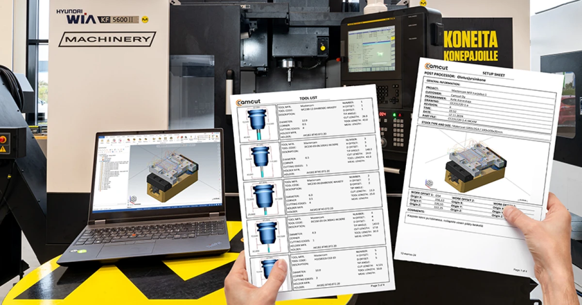 More Efficient Documentation For Machine Shops With Mastercam Setup