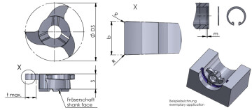 Z18 uran jyrsinta mittakuva