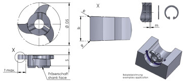 Z22 uran jyrsinta mittakuva