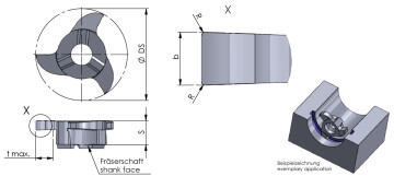 Z28 uran jyrsinta mittakuva