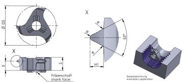 Z12 Whitworth taysprofiili mittakuva