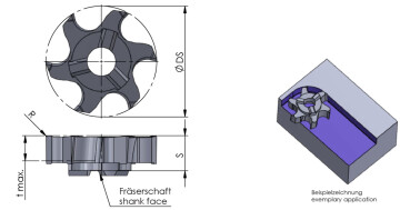 Z2.. tason ja kulman jyrsinta mittakuva